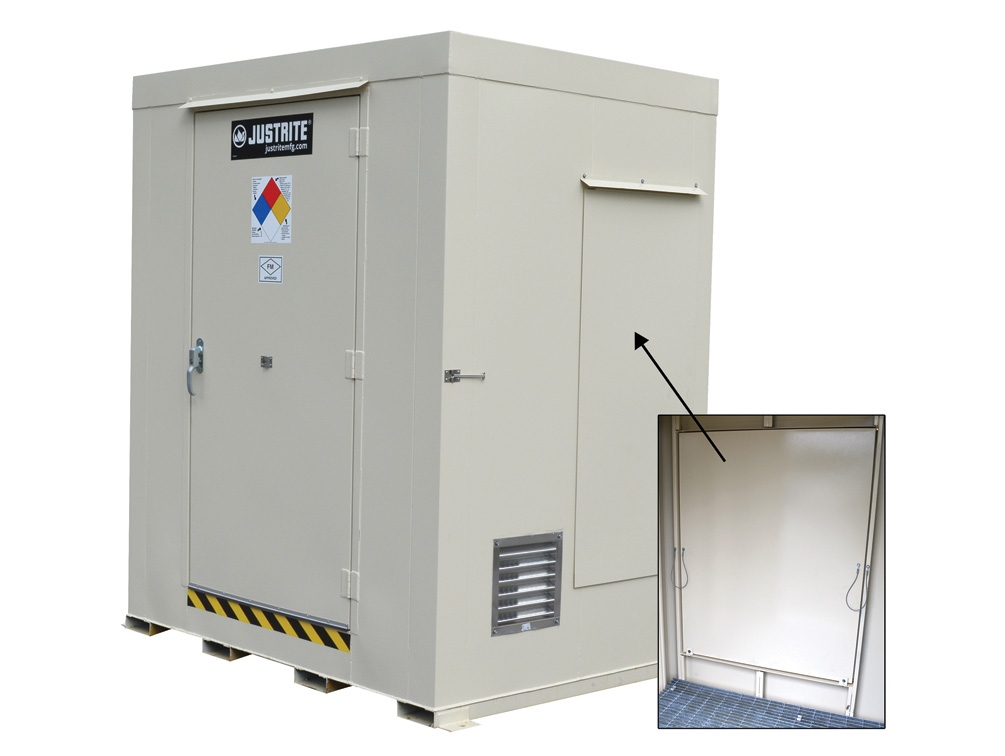 Justrite 911041 4-Drum Non-Combustible Outdoor Safety Locker with