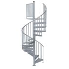 72"D Galvanized Steel Code Compliant Spiral Stair Kit - 85"H - 152"H