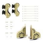 Quiet Glide Rolling Library Ladder Hardware Kit (Build Your Own Ladder) - Brushed Satin Brass