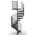 84"D Classic Iron Code Compliant Spiral Stair Kit - Primed Steel - 85" - 152"