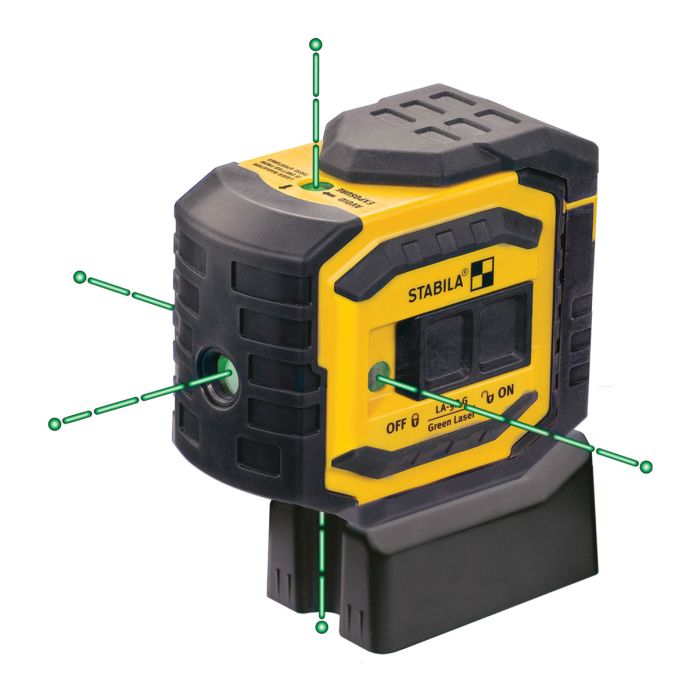 Stabila 03165 LA-5P G Self-leveling 5-Point/Dot GREENBEAM Laser