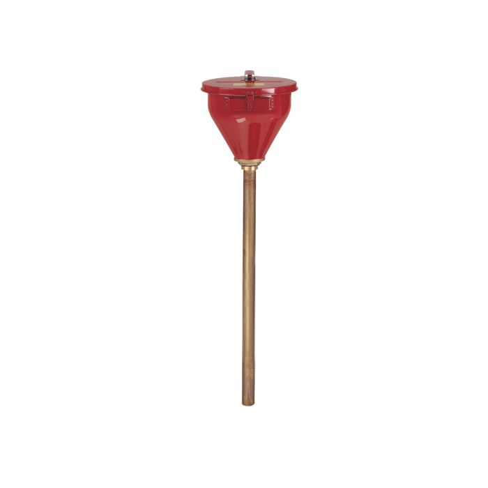 Justrite 08205 - Large Steel Funnel for Flammables with Self-closing Cover and 32