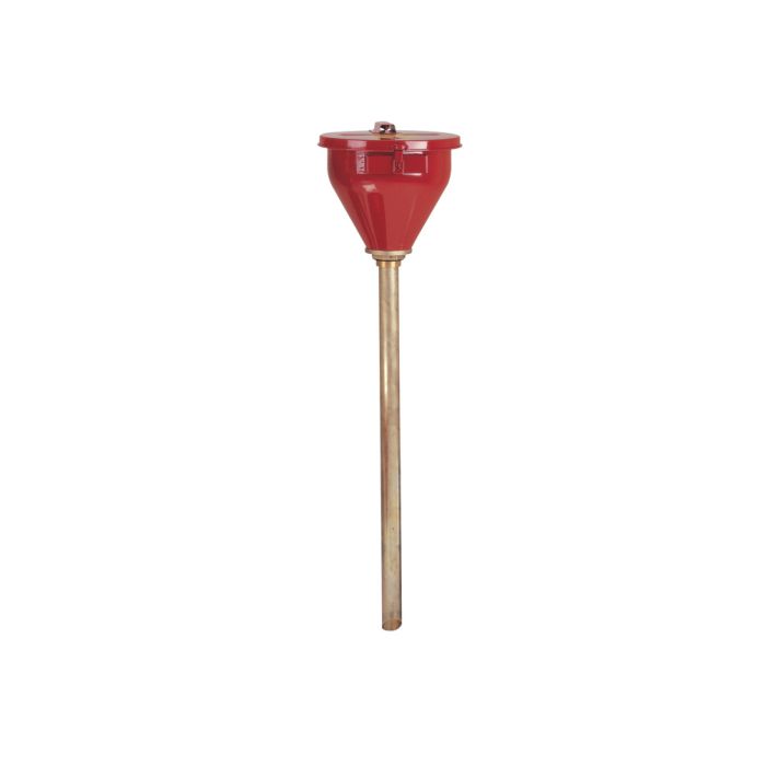 Justrite 08208 - Large Steel Funnel for Viscous Liquids with Self-closing Cover and 33