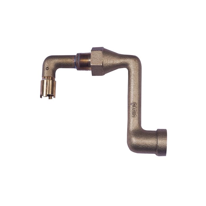 Justrite 08311 Brass Drum Siphon Adapter for Draining 30 & 55 Gallon Drums