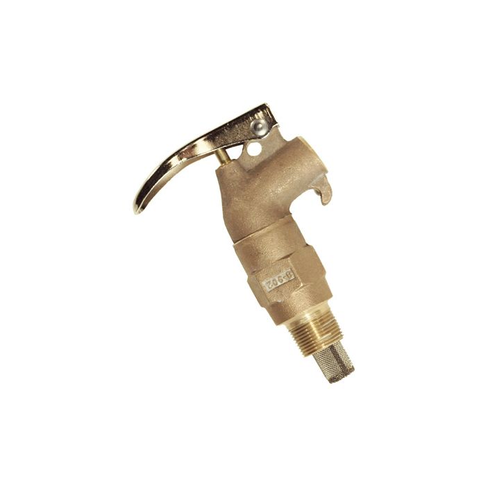 Justrite 08902 Brass Safety Drum Faucet with Internal Flame Arrester - 3/4