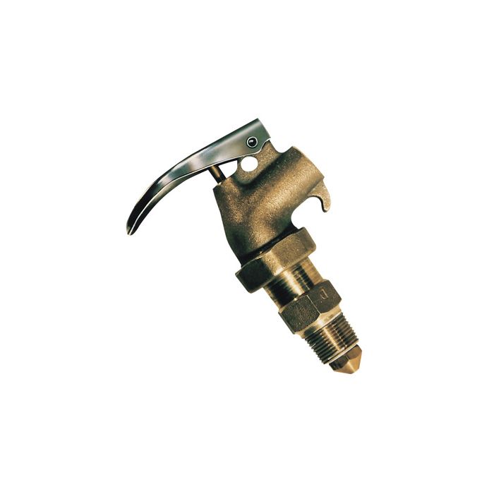 Justrite 08910 Adjustable Brass Safety Drum Faucet with Internal Flame Arrester - 3/4