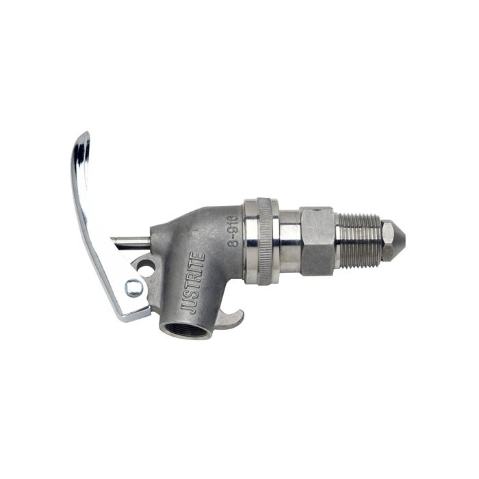 Justrite 08916 Adjustable Stainless Steel Safety Drum Faucet with Internal Flame Arrester - 3/4