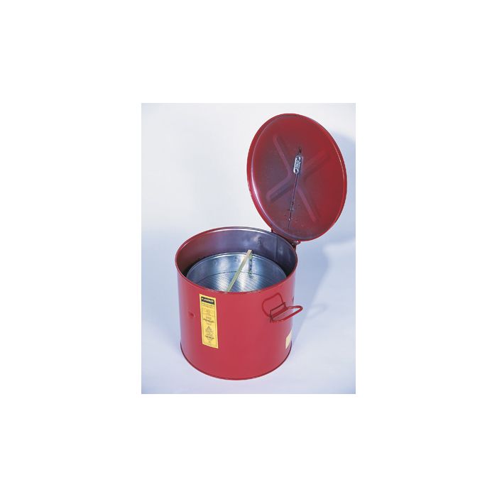Justrite 27716 Wash Tank and Parts Basket - Self-Close Lid with Fusible Link - 6 Gallon