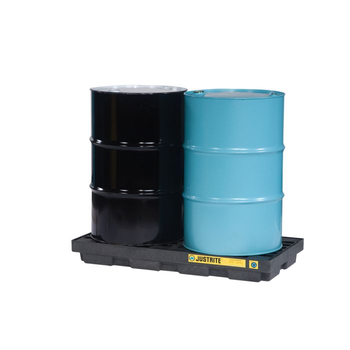 Justrite 28655 - Black EcoPolyBlend Accumulation Center - 2 Drum