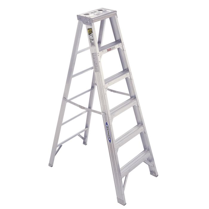 Werner 400 Series Aluminum Single Sided Stepladders