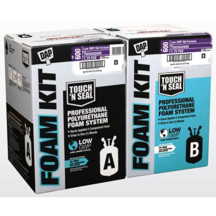 DAP 7565042600 Touch N' Seal® 600 Low GWP 1.75 PCF FR Closed Cell Spray Foam Kit