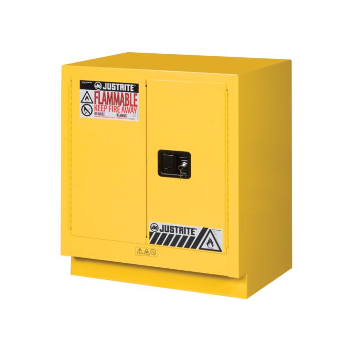 Justrite Under Fume Hood Flammables Cabinets - Yellow