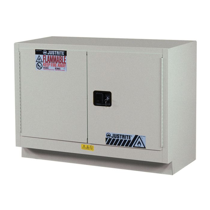 Justrite Under Fume Hood Flammables Cabinets - Silver