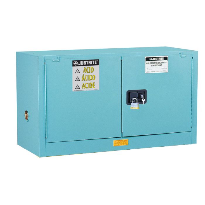 Justrite Piggyback Sure-Grip EX Corrosives Safety Cabinets - 17 Gallon
