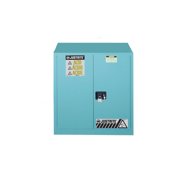Justrite 30 Gallon Chemcor Lined Corrosives Safety Cabinets with 1 Shelf