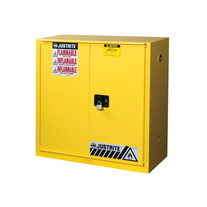 Justrite Sliding Self-Close Door Sure-Grip EX Flammables Safety Cabinets