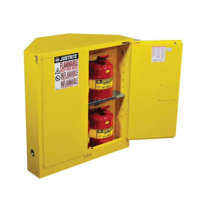 Justrite SureGrip Corner Flammables Safety Cabinets