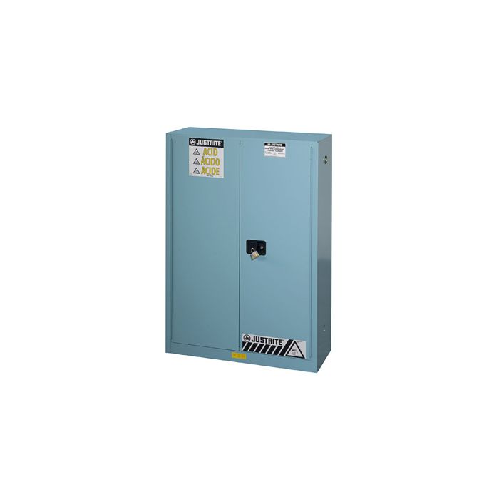 Justrite 45 Gallon Chemcor Lined Corrosives Safety Cabinets with 2 Shelves