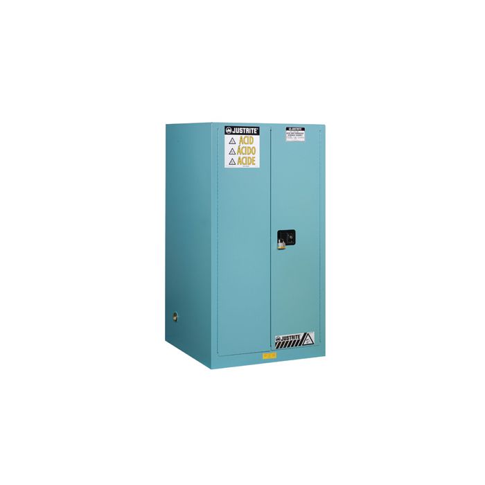 Justrite 60 Gallon Chemcor Lined Corrosives Safety Cabinets with 2 Shelves