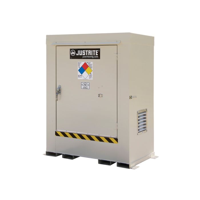 Justrite 911020 2-Drum Non-Combustible Outdoor Safety Locker without Explosion Relief Panel - 67