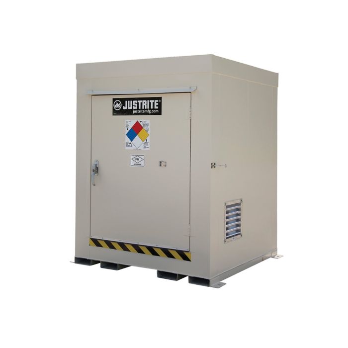 Justrite 911040 4-Drum Non-Combustible Outdoor Safety Locker without Explosion Relief Panel - 67
