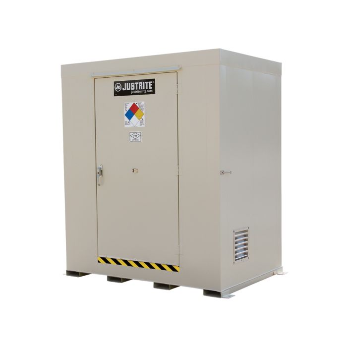Justrite 911060 6-Drum Non-Combustible Outdoor Safety Locker without Explosion Relief Panel - 91