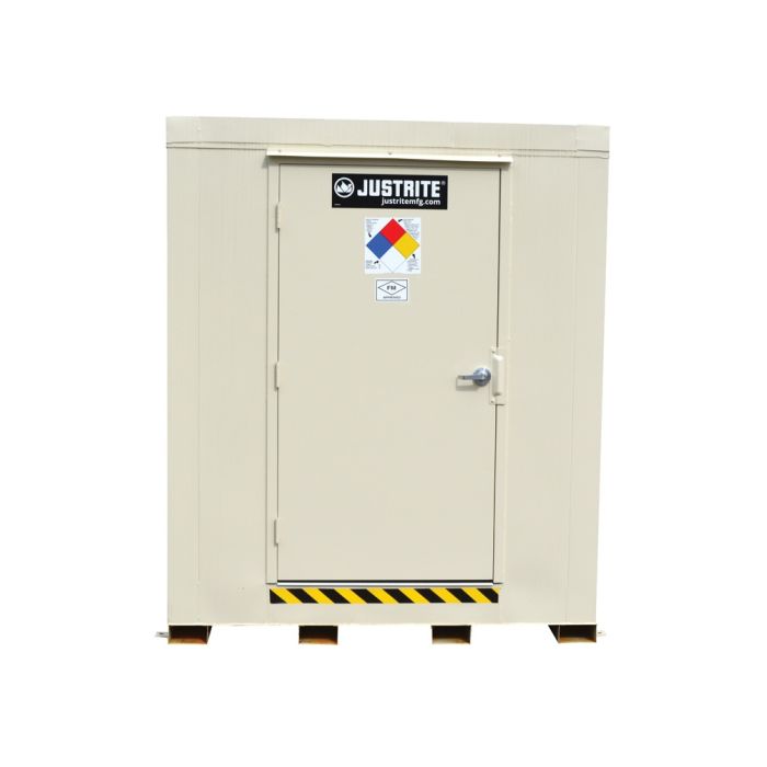 Justrite 912061 6-Drum 2-Hour Fire-Rated Outdoor Safety Locker with Explosion Relief Panel - 95