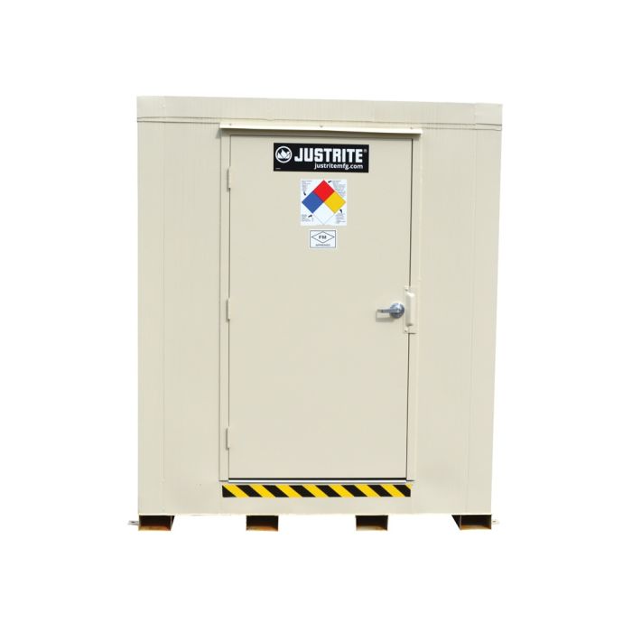 Justrite 912090 9-Drum 2-Hour Fire-Rated Outdoor Safety Locker without Explosion Relief Panel - 95