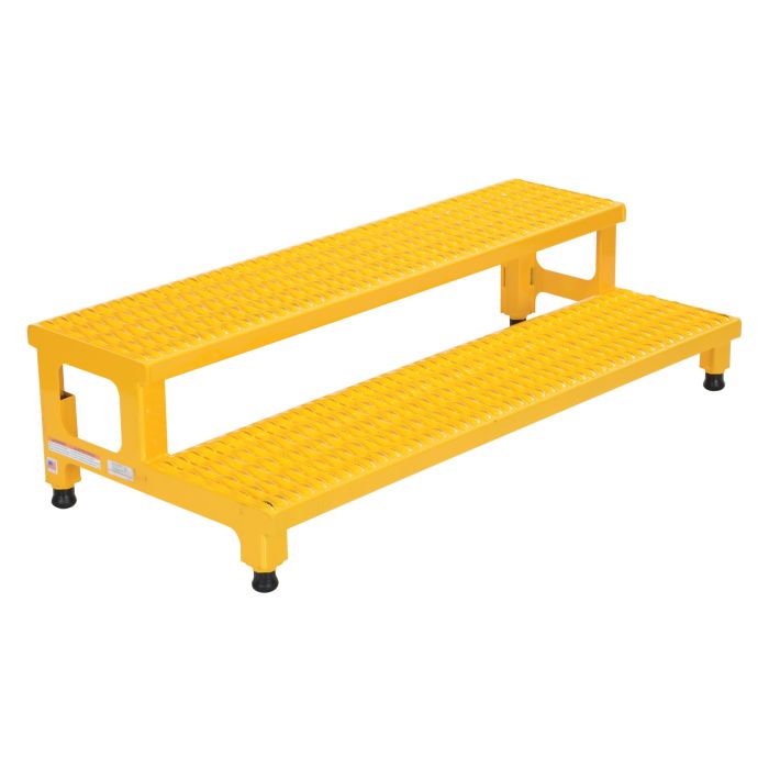 Vestil ASP-48 Adjustable Steel Step-Mate Stands with Serrated Deck - 48-1/2