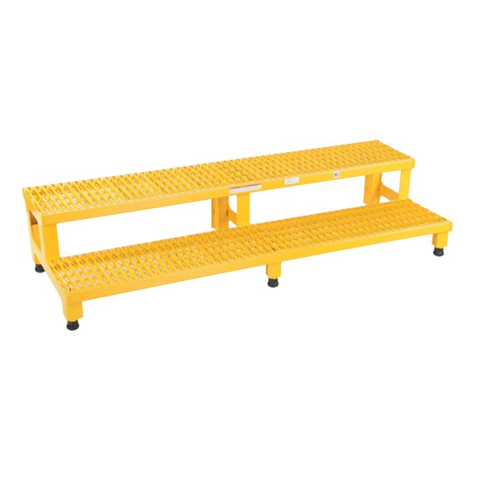 Vestil ASP-60 Adjustable Steel Step-Mate Stands with Serrated Deck - 59-3/4