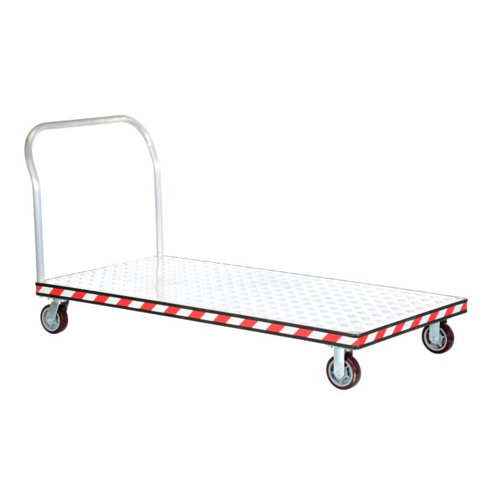Vestil Aluminum Single Handle Heavy Duty Treadplate Platform Truck