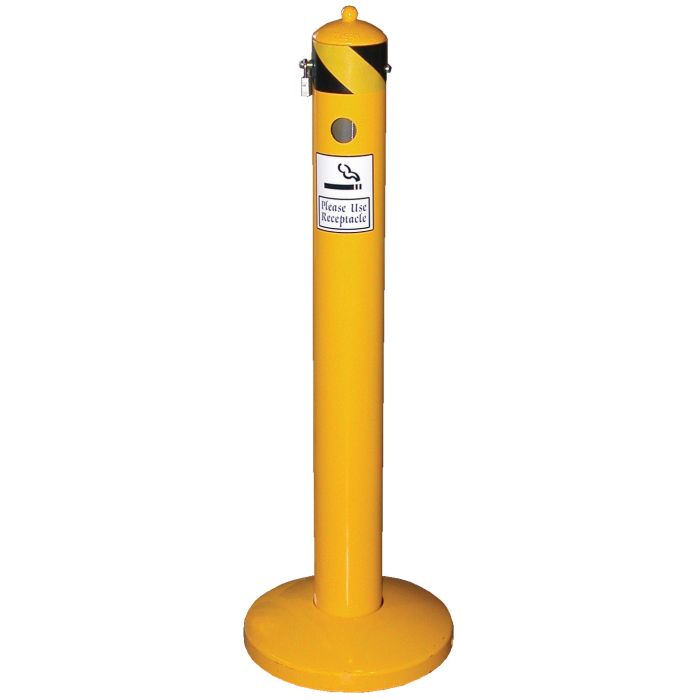 Vestil Yellow Powder Coated Steel Smoker's Bollards