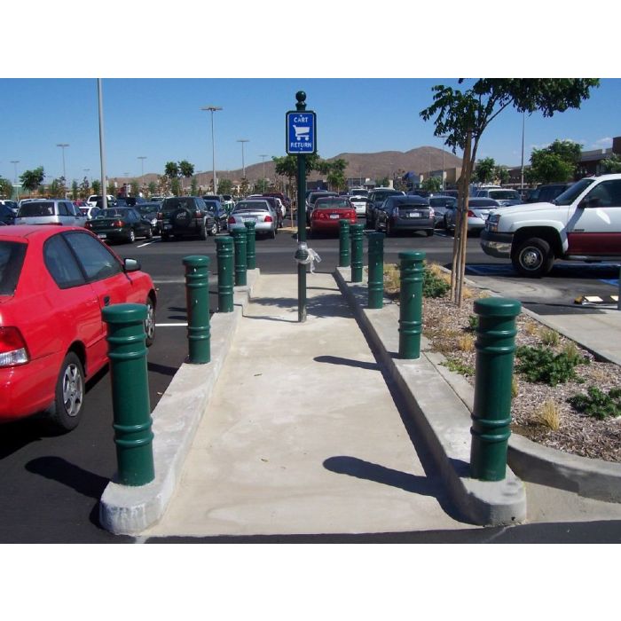 Vestil BPC-DM-FG Metro Style Polyethylene Decorative Bollard Covers - 52