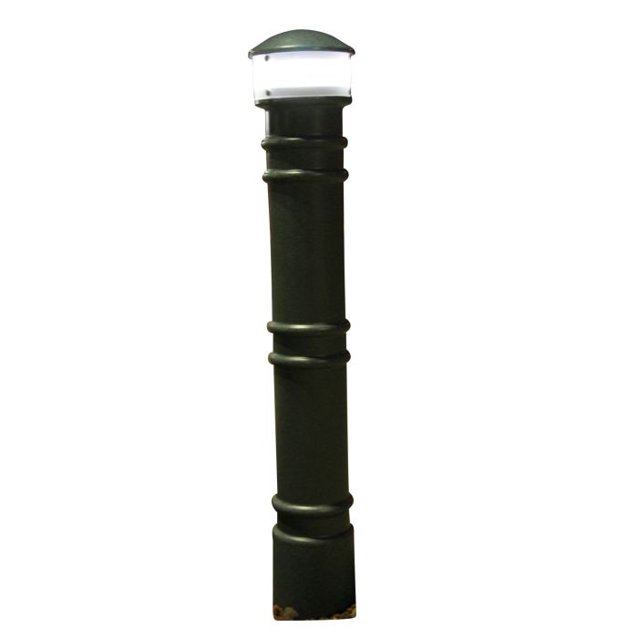 Vestil BPC-DM-LAC-B Metro Style Polyethylene Decorative Bollard Covers with Light - 57