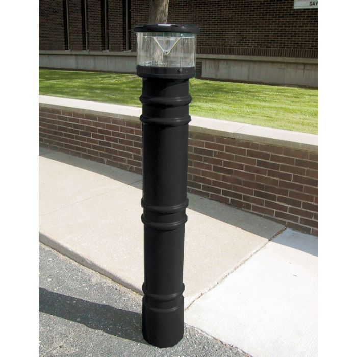 Vestil BPC-DM-LUV-B Metro Style Polyethylene Decorative Bollard Covers with Light - 57