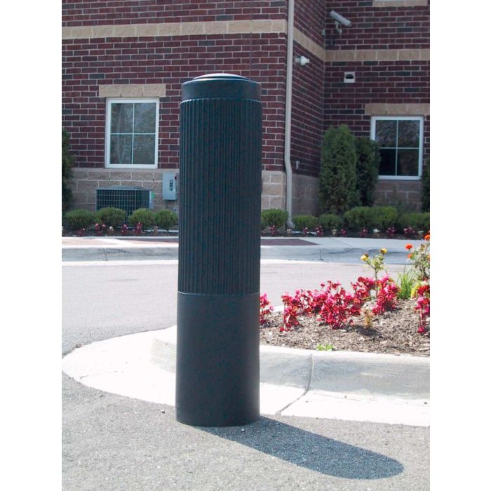 Vestil BPC-DR-B Ribbed Style Polyethylene Decorative Bollard Covers - 52