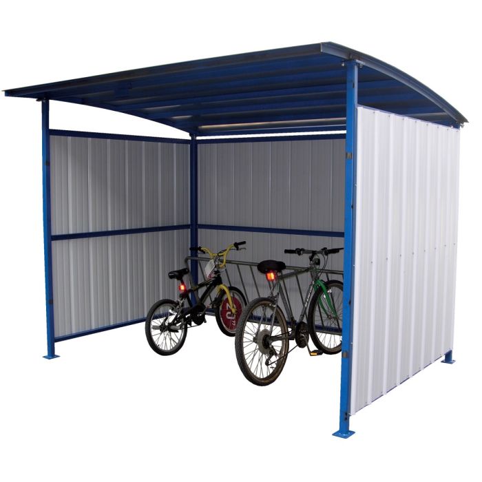 Vestil MDS-96-BK Covered Bicycle Storage Shelter - 120