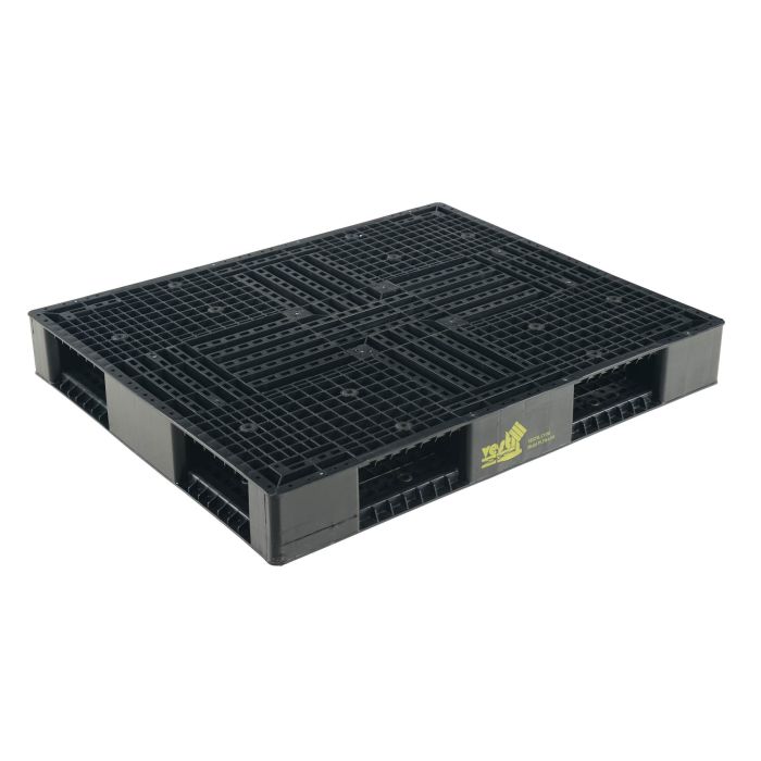 Vestil PLPB-4840 Black Plastic Pallet Skid - 40W