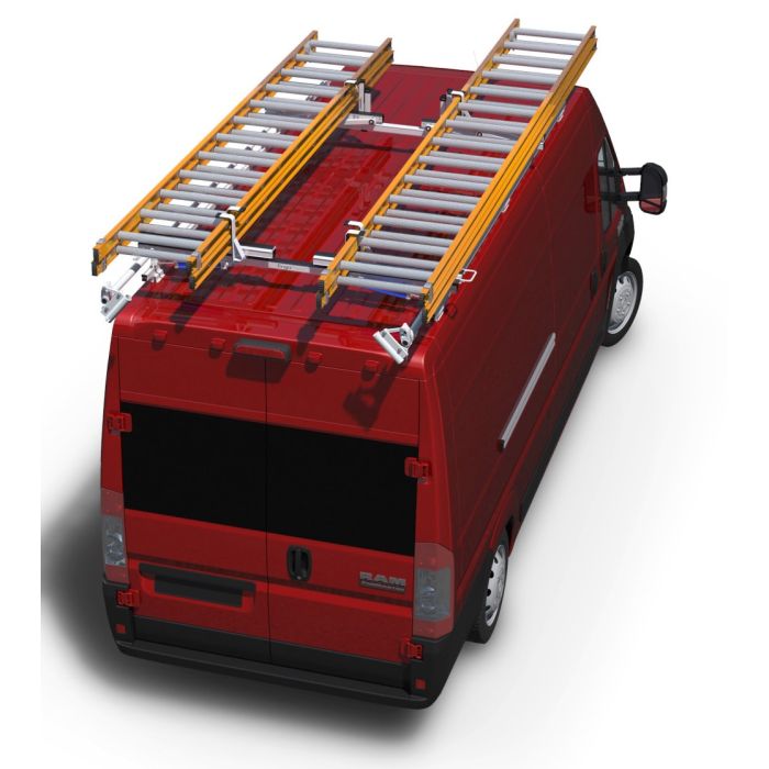 Prime Design Horizontal Rotation Street & Curb Side Van Ladder Racks for RAM ProMaster 3500