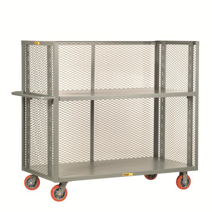 Little Giant Steel 3-Sided Adjustable Shelf Trucks with Mesh Sides
