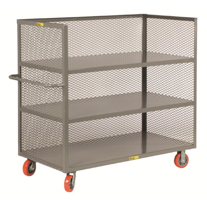 Little Giant Steel 3-Sided Shelf Trucks with Mesh Sides