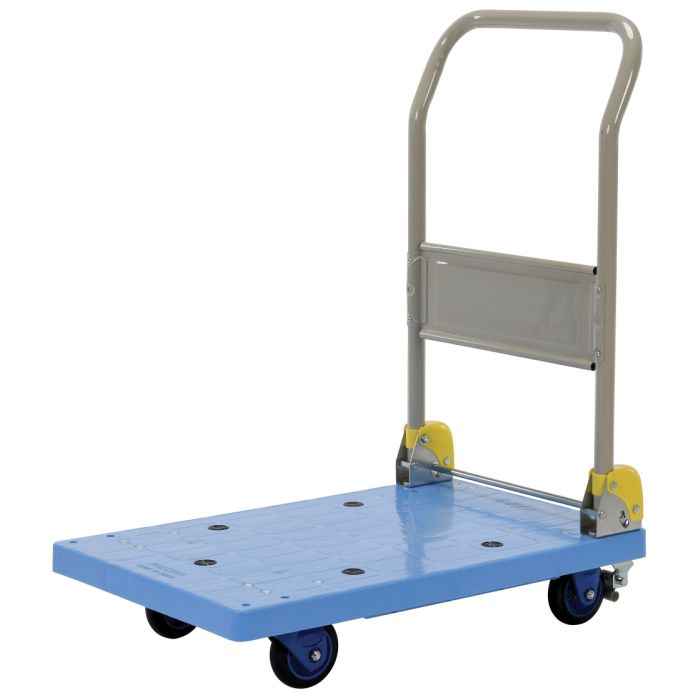 Vestil Low Noise & Light Weight Plastic Platform Trucks with Foot Brake