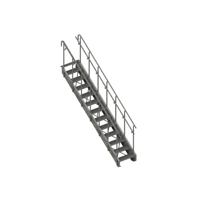 Lapeyre Industrial Stair - Galvanized Carbon Steel