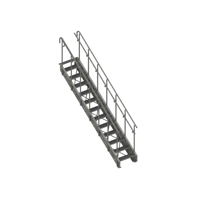 Lapeyre Industrial Stair - Galvanized Carbon Steel