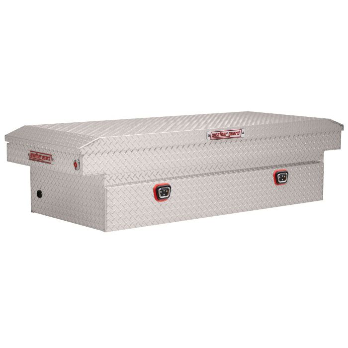 Weather Guard Model 117-0-04 Saddle Box - Aluminum - Full Extra Wide - Silver - 15.5 cu ft