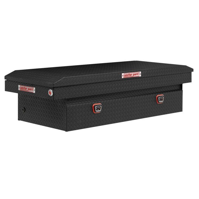 Weather Guard Model 117-52-04 Saddle Box - Aluminum - Full Extra Wide - Textured Matte Black - 15.5 cu ft