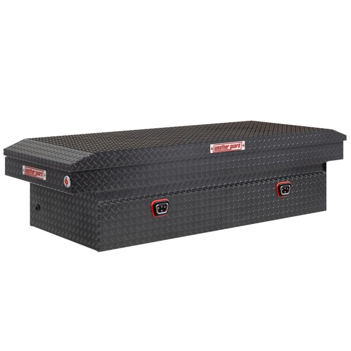 Weather Guard Model 117-6-04 Saddle Box - Aluminum - Full Extra Wide - Gunmetal Gray - 15.5 cu ft
