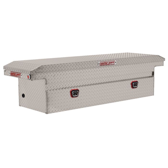 Weather Guard Model 121-0-04 Saddle Box - Aluminum - Full Low Profile - Silver - 11.0 cu ft