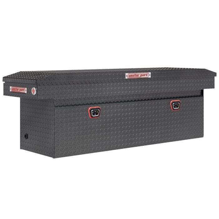 Weather Guard Model 123-6-04 Saddle Box - Aluminum - Full Deep - Gun Metal Gray - 15.0 cu ft