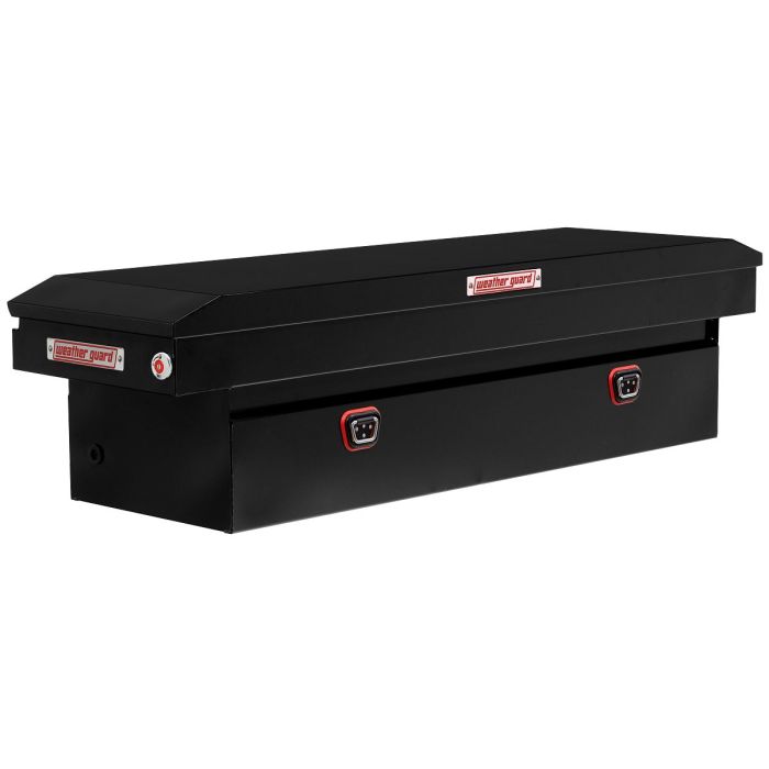 Weather Guard Model 126-5-04 Saddle Box - Steel - Full Standard - Gloss Black - 11.0 cu ft